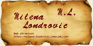 Milena Londrović vizit kartica